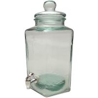 Банка-емкость с краном квадратная;стекло;11,5л;,H=45см;прозр.