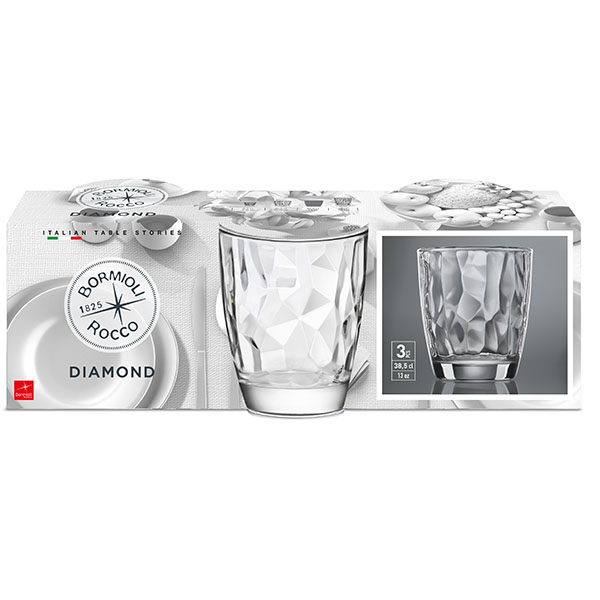 Олд фэшн «Даймонд»;стекло;385мл;D=91,H=103мм;прозр.