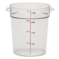 Контейнер для продуктов градуированный;поликарбонат;3,8л;D=20,8,H=21,8см;прозр.