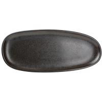 Блюдо для подачи;фарфор;,H=20,L=340,B=145мм;коричнев.