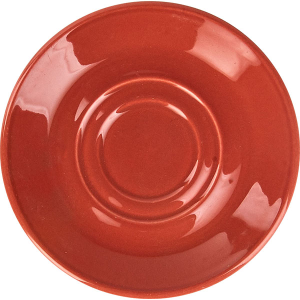 Блюдце «Карнавал»;фарфор;D=145,H=16мм;кораллов.