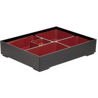 Бокс для бенто;пластик;,H=55,L=260,B=205мм;черный