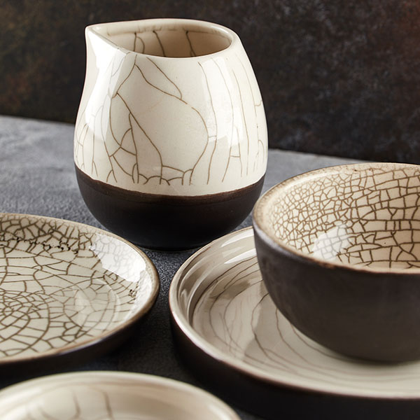 Тарелка «День и ночь» мелкая;керамика;D=210,H=25мм;белый,черный