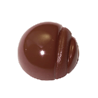 Форма для шоколада «Полукруг с узором»[28шт];поликарбонат;D=32,H=17мм