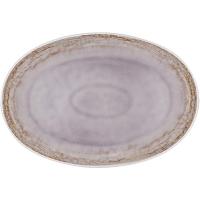 Блюдо «Самира» овальное;керамика;,H=35,L=400,B=270мм;сиренев.