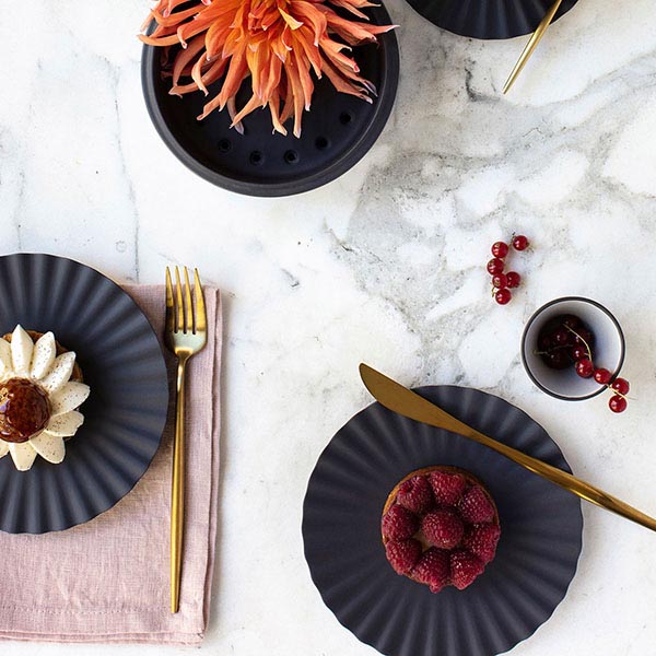 Тарелка «Пекое»;керамика;D=17,H=2см;черный