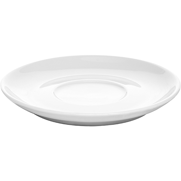 Блюдце «Джино»;фарфор;D=15см;белый