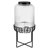 Диспенсер для холодных напитков «Урбан»;стекло,сталь нерж.;7л;D=20,H=45см;прозр.,черный