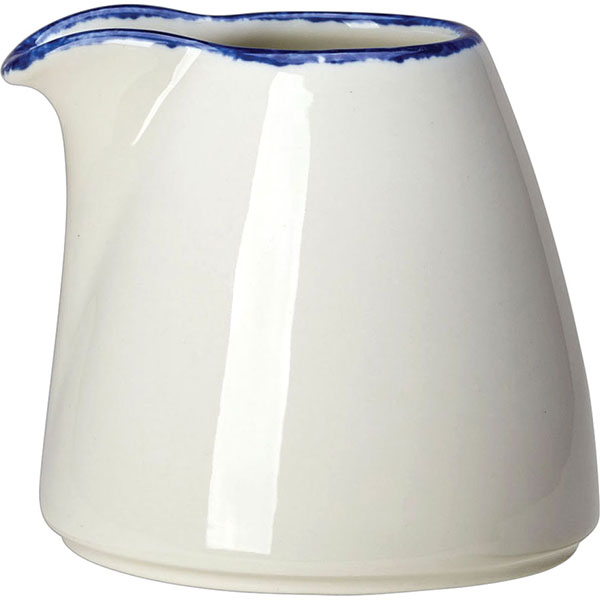 Молочник без ручки «Блю Дэппл»;фарфор;85мл;белый,синий