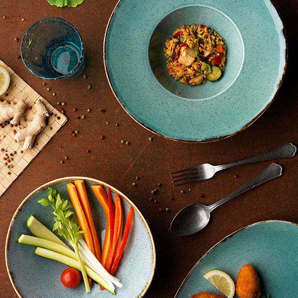 Блюдо «Тренд сплит» овальное;фарфор;,L=35,B=24,5см;зелен.