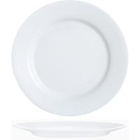 Тарелка «Эвридэй» мелкая;стекло;D=26,5см;белый