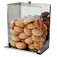 Диспенсер д/хлеба;сталь нерж.,акрил;,H=40,L=32,B=20см