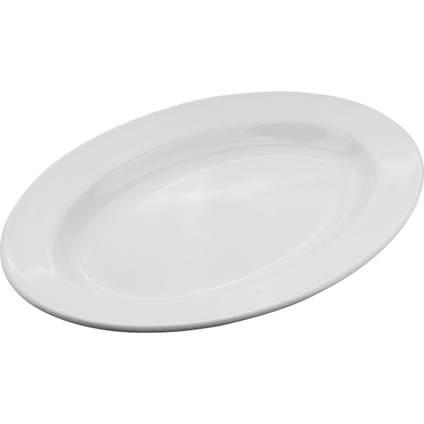 Блюдо овальное;фарфор;,L=38,1см;белый