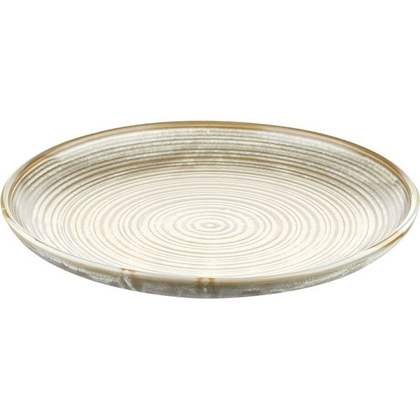 Тарелка «Агава» с бортом;фарфор;D=280,H=35мм;зелен.