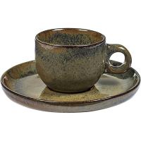 Кофейная пара «Серфис»;керамика;100мл;D=64/134,H=57мм;сизый