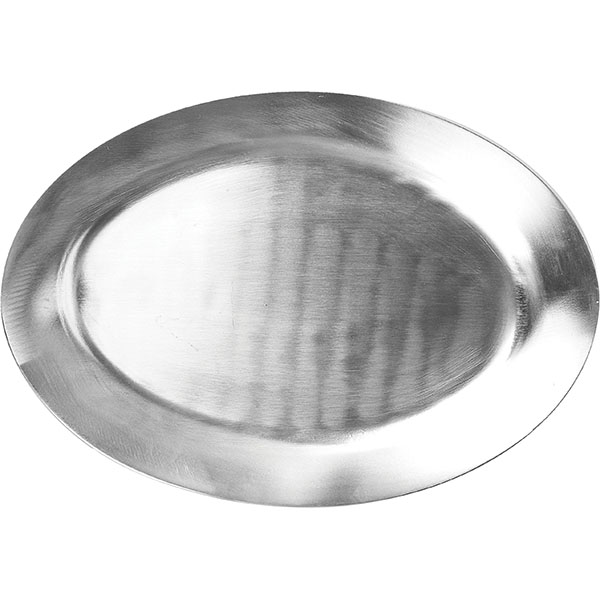 Блюдо овальное;алюмин.;,H=2,L=28,B=20см;металлич.