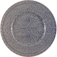 Тарелка «Скалистос» мелкая;керамика;D=225,H=25мм;голуб.