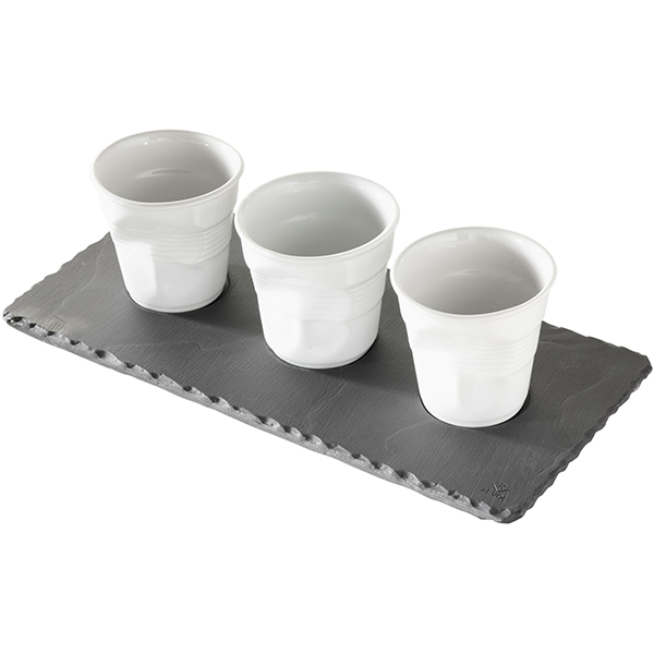 Блюдо для подачи «Базальт»;керамика;D=40,L=250,B=117мм;черный,матовый