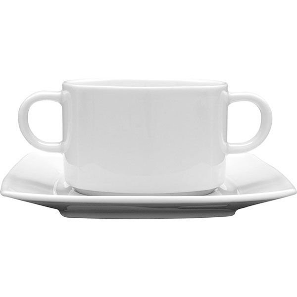 Чашка бульонная «Виктория-отель»;фарфор;320мл;D=104,H=57,L=157мм;белый