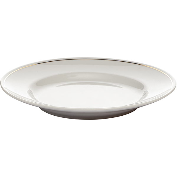 Тарелка «Идиллия» мелкая;фарфор;D=200,H=22мм;белый,золотой