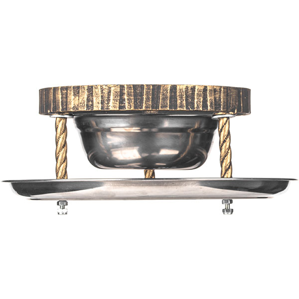 Набор для подачи саджа без крышки 2 предмета;сталь нерж.,тефлон;D=43,H=23см;золотой