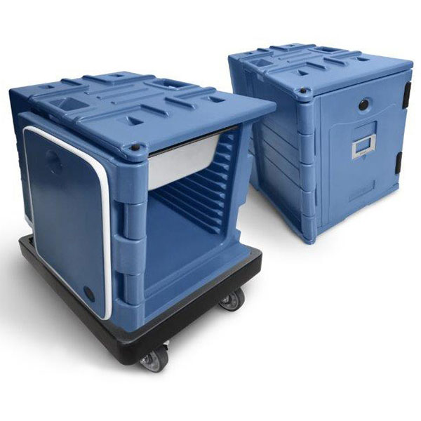 Термоконтейнер с фронтальной загрузкой;полиэтилен;,H=62,L=65,B=45см;синий