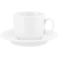 Чайная пара «Экспресс»;фарфор;220мл;D=75/143,H=75мм;белый