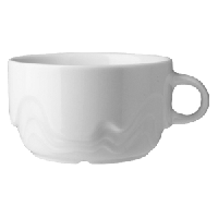 Чашка бульонная «Мелодия»;фарфор;320мл;,H=60,L=125,B=103мм;белый