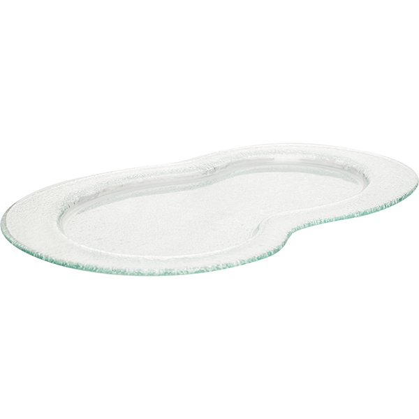 Блюдо сервировочное «Амеба»;стекло;,H=15,L=400,B=240мм;прозр.