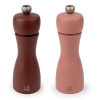 Набор мельниц для специй «Таити»[2шт];бук,сталь нерж.;D=52,H=150мм;бордо,розов.