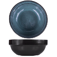 Тарелка глубокая «Млечный путь изумрудный»;фарфор;0,6л;D=155,H=60мм;изумруд.,черный