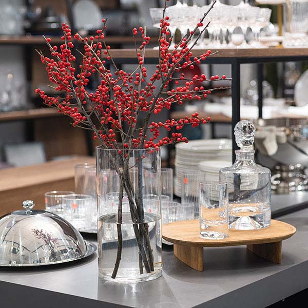 Ваза для цветов «Цилиндр»;стекло;D=15,H=30см;прозр.