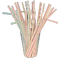 Трубочки со сгибом[1000шт];полипроп.;D=5,L=210мм;разноцветн.