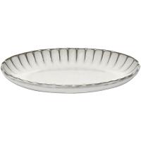 Салатник «Инку» овальный;керамика;,H=27,L=220,B=154мм;белый