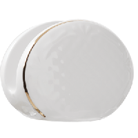 Салфетница «Афродита»;фарфор;,H=7,L=10,B=4см;белый,золотой