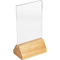 Подставка наст. д/меню А6;дуб,пластик;,H=18,L=10,5см