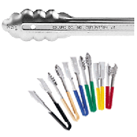 Щипцы  для гриля;сталь,резина;,L=255,B=40мм;металлич.,зелен.