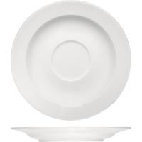 Блюдце «Карат»;фарфор;D=160/49,H=18мм;белый