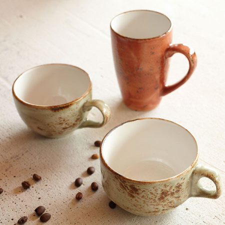 Чашка чайная «Крафт Грин»;фарфор;228мл;D=90/45,H=60мм;зелен.