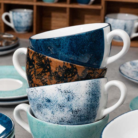 Чашка чайная «Аида»;фарфор;180мл;D=88,H=60мм;коричнев.