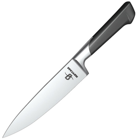 Нож поварской;сталь,пластик;,L=350/215,B=45мм;металлич.,серый