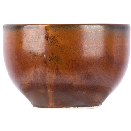 Сахарница с крышкой «Мак»;фарфор;200мл;D=91,H=60мм;медный