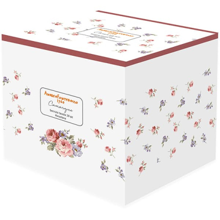 Набор посуды «Поэма Камарг» тарелки[18шт];фарфор;белый,розов.