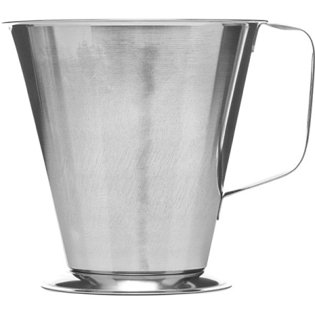 Стакан мерный с ручкой;сталь нерж.;1,5л;D=18,5,H=16,5см;серебрист.