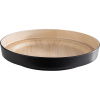 Поднос фуршетный «Фрида» с каплесборником;пластик;D=33,H=6см;черный,бежев.