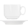 Чайная пара «Экспресс»;фарфор;220мл;D=75/143,H=75мм;белый