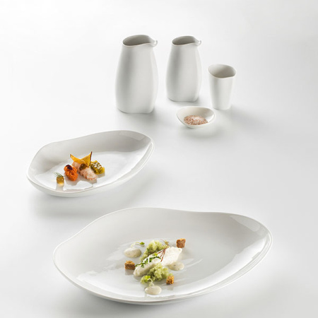 Кувшин «Вэйв»;фарфор;350мл;D=7,H=14см;белый