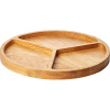 Менажница 3 секции круглая;дуб;D=300,H=25мм;деревян.