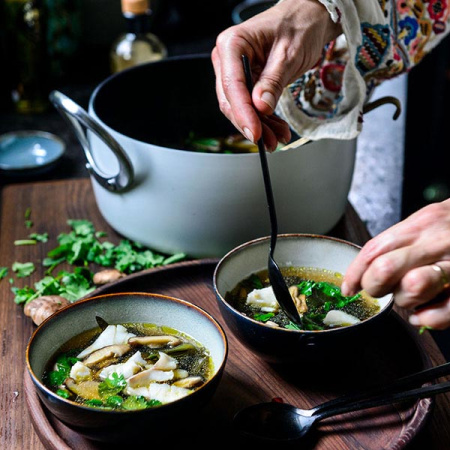 Салатник «Пьюр»;керамика;0,7л;D=200,H=55,B=170мм;коричнев.