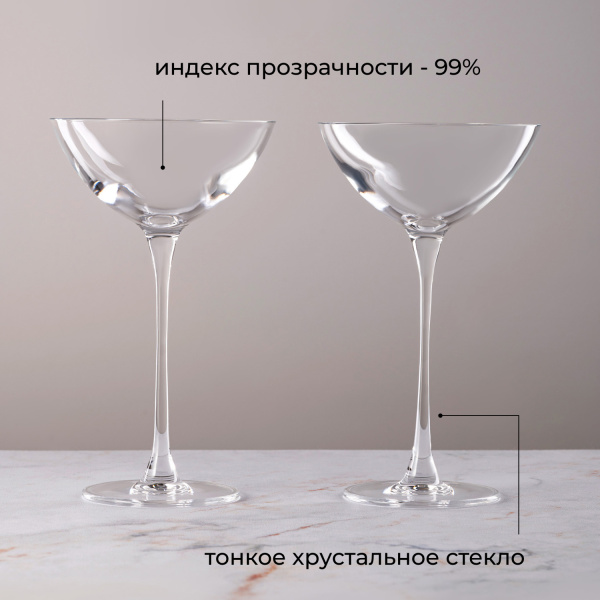 Коктейльная рюмка «Саваж»;хр.стекло;150мл;D=99,H=166мм;прозр.